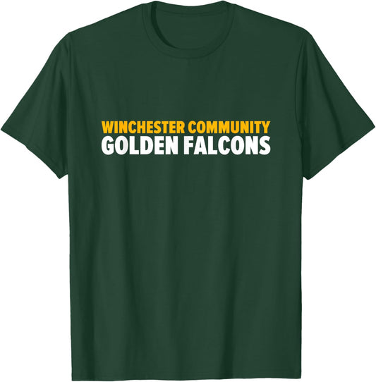 Winchester Community Golden Falcons Bold T-Shirt - T-Shirt | Forest