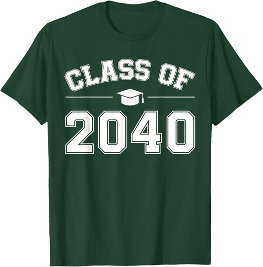 Class of 2040 Grow With Me First Day of School Graduation T-Shirt - T-Shirt | Forest
