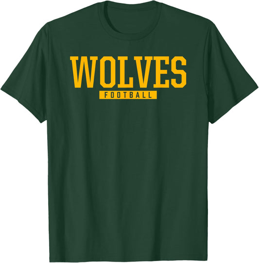 Bay City Central Wolves Football HS T-Shirt - T-Shirt | Forest