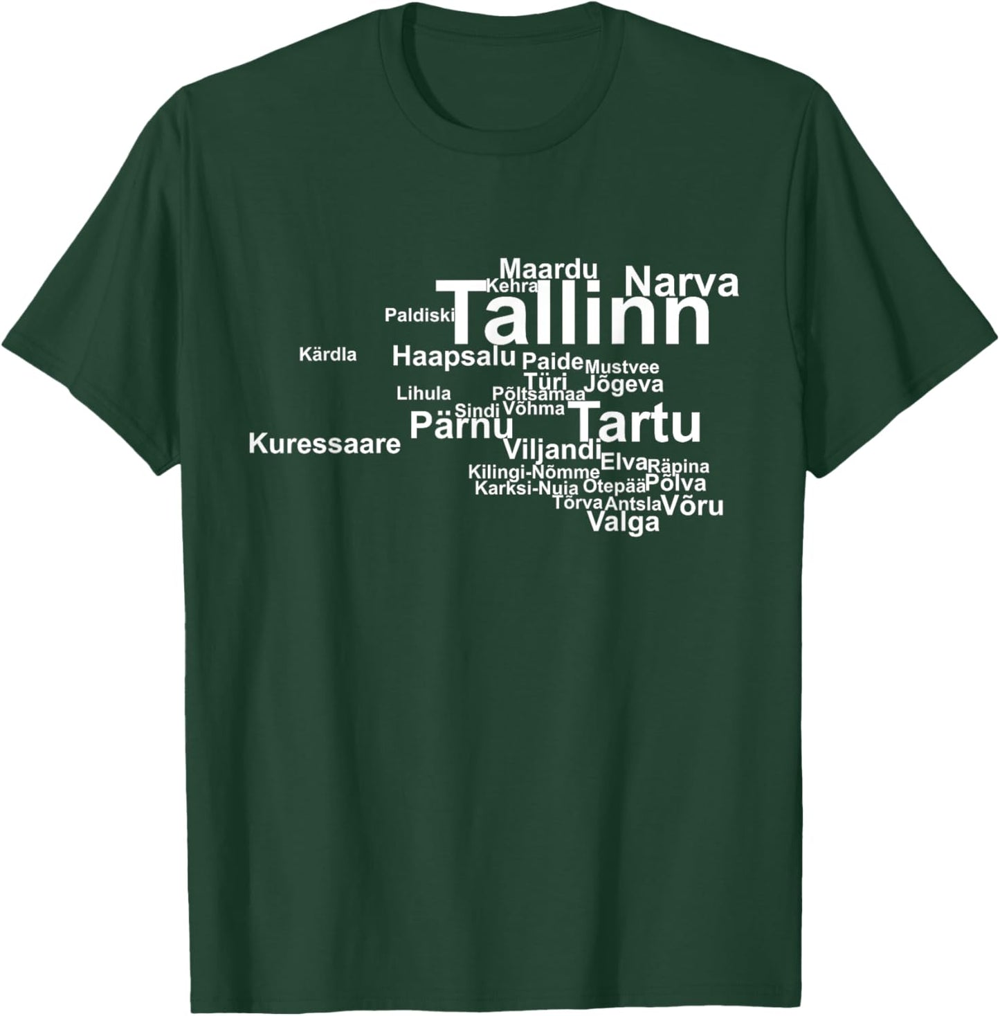 Estonia Outline, Estonia Travel, Estonian Pride, Estonia T-Shirt - T-Shirt | Forest