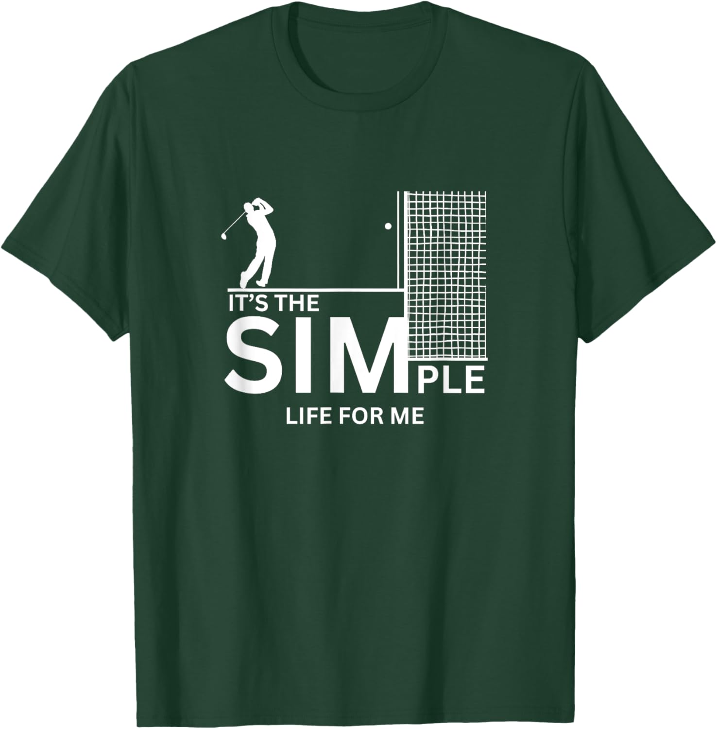 Golf Simulator - Garage Golf Sim Player T-Shirt - T-Shirt | Forest
