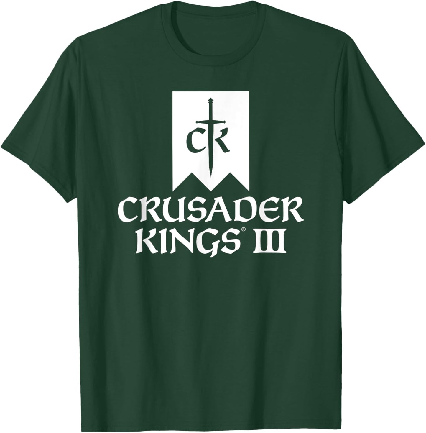 Crusader Kings III game logo white T-Shirt - T-Shirt | Forest