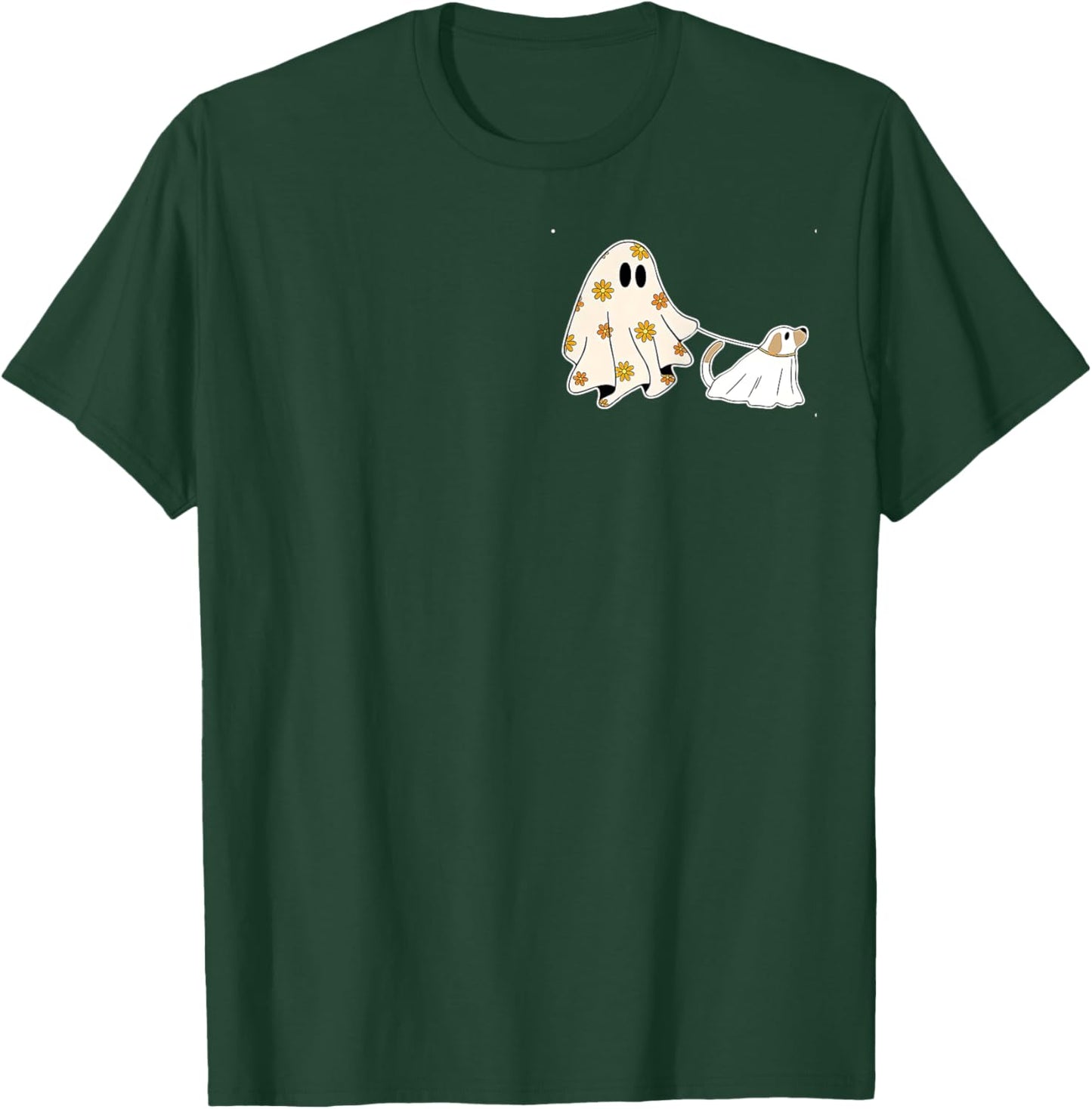 Ghost Dog, Dog Lovers Halloween Women Kids T-Shirt - T-Shirt | Forest