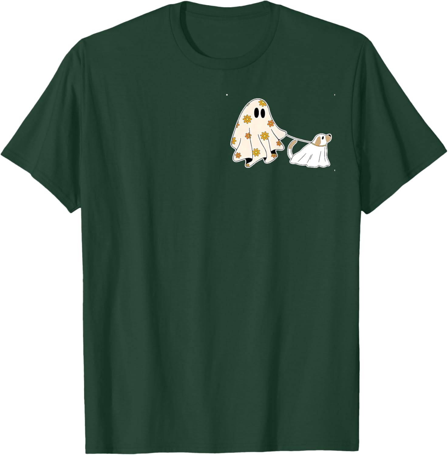 Ghost Dog, Dog Lovers Halloween Women Kids T-Shirt - T-Shirt | Forest