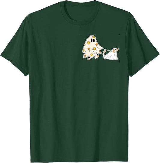 Ghost Dog, Dog Lovers Halloween Women Kids T-Shirt - T-Shirt | Forest