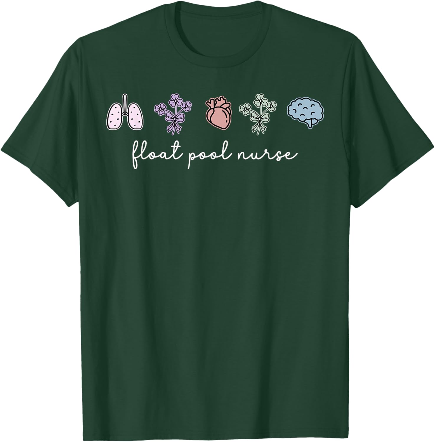 Boho Floral Float Pool Nurse Emergency Medicine Graduation T-Shirt - T-Shirt | Forest