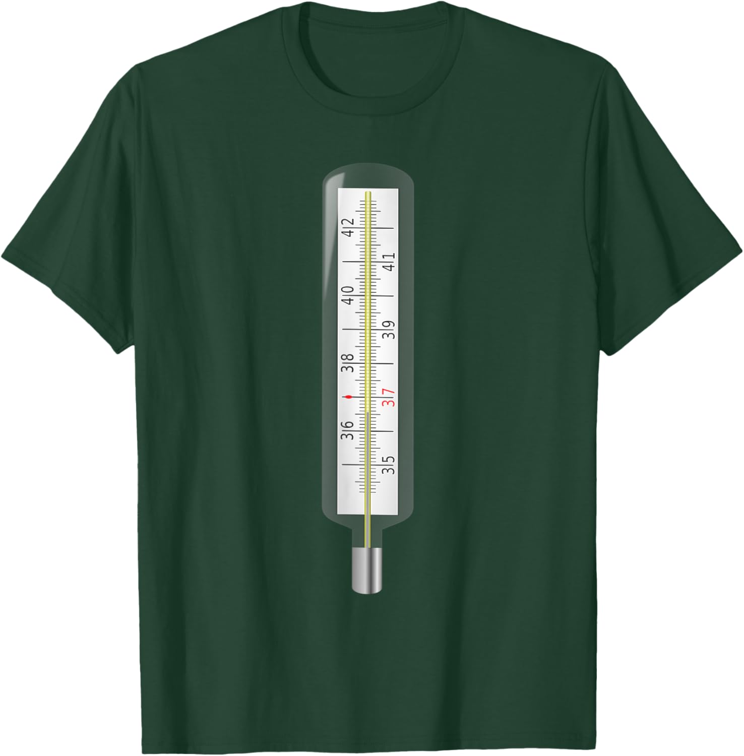 Clinical Thermometer Funny Dress Up Cosplay Halloween Prop T-Shirt - T-Shirt | Forest
