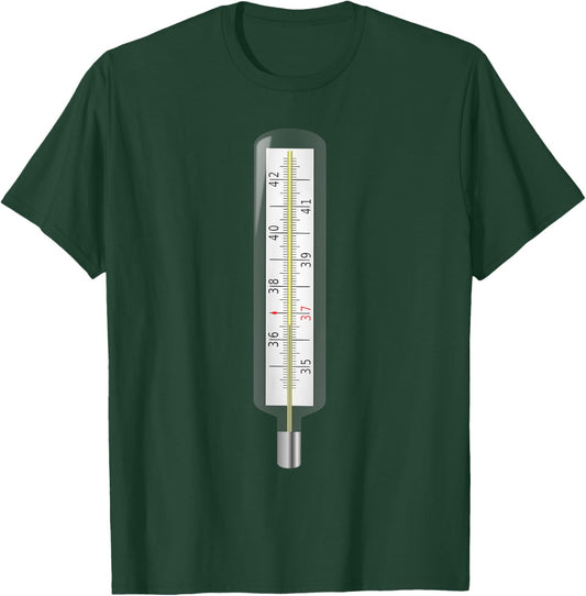 Clinical Thermometer Funny Dress Up Cosplay Halloween Prop T-Shirt - T-Shirt | Forest