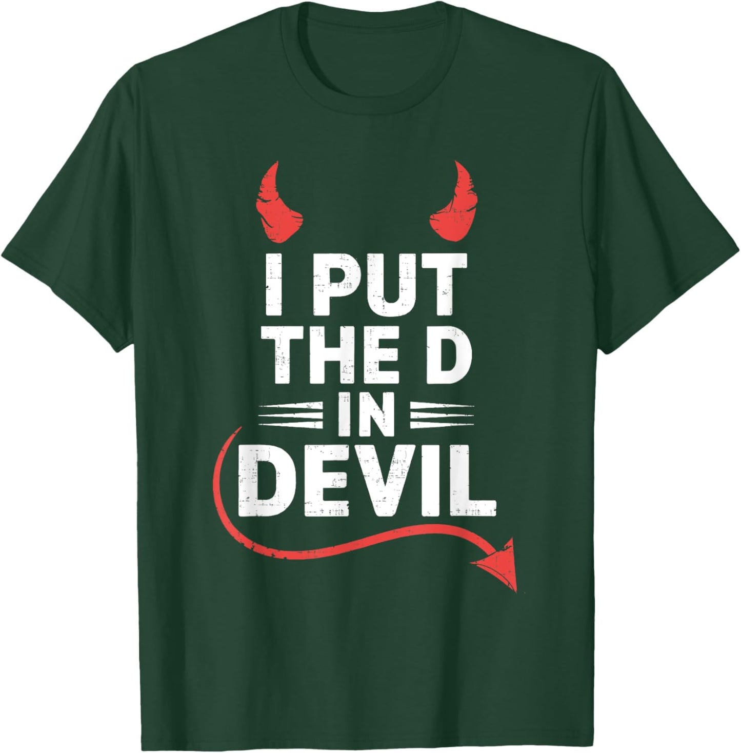 I Put the D in Devil Funny Halloween Matching Couple T-Shirt - T-Shirt | Forest