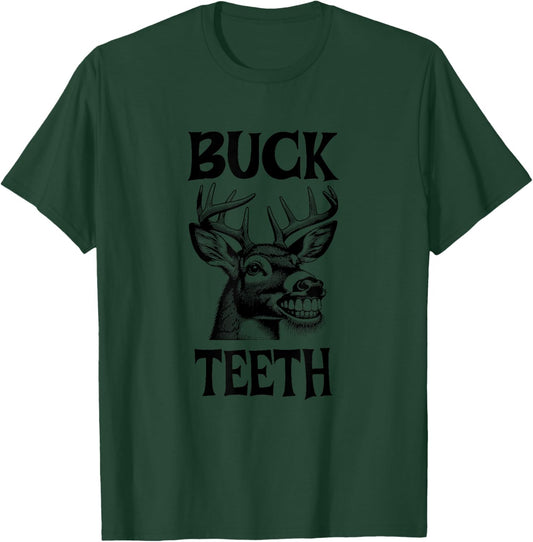 Funny Buck Teeth, Buck with Buck Teeth, Teens Boys T-Shirt - T-Shirt | Forest
