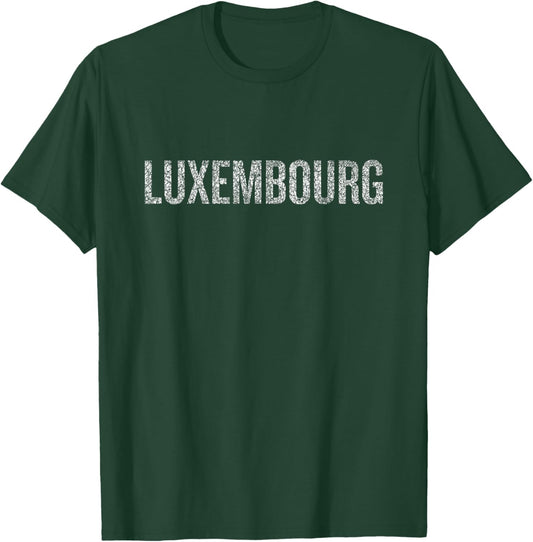 Luxembourg National Vintage Color Blue T-Shirt - T-Shirt | Forest
