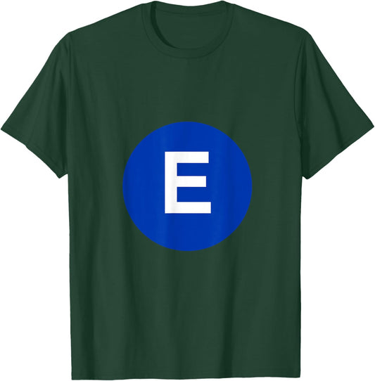 E Line - NYC Subway Train - Queens Boulevard T-Shirt - T-Shirt | Forest