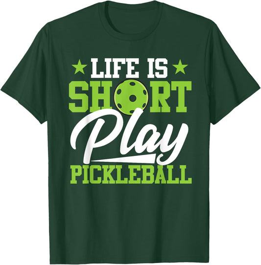 Pickleball Art Women Pickleball Player Pickle Ball T-Shirt - T-Shirt | Forest