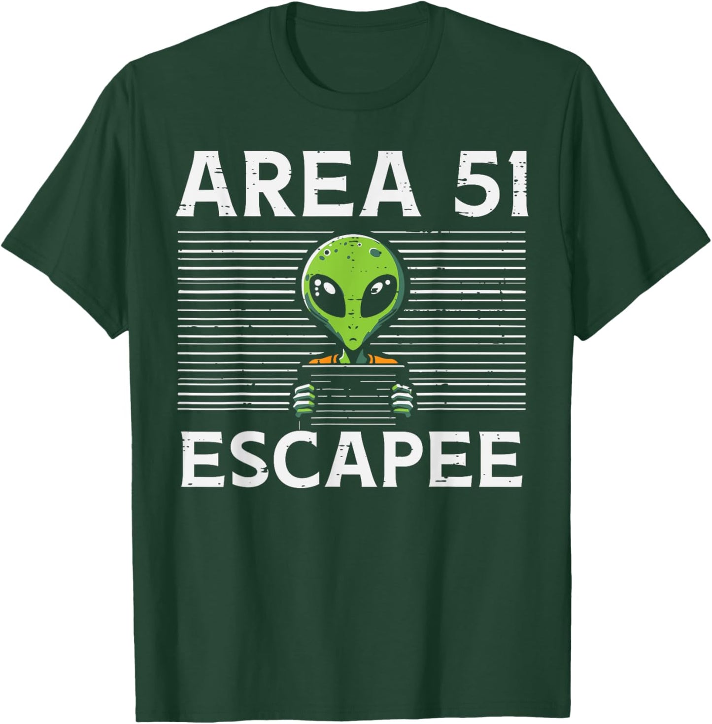 Alien Area 51 Escapee Funny Costume Ufo Men Boys Kids Women T-Shirt - T-Shirt | Forest