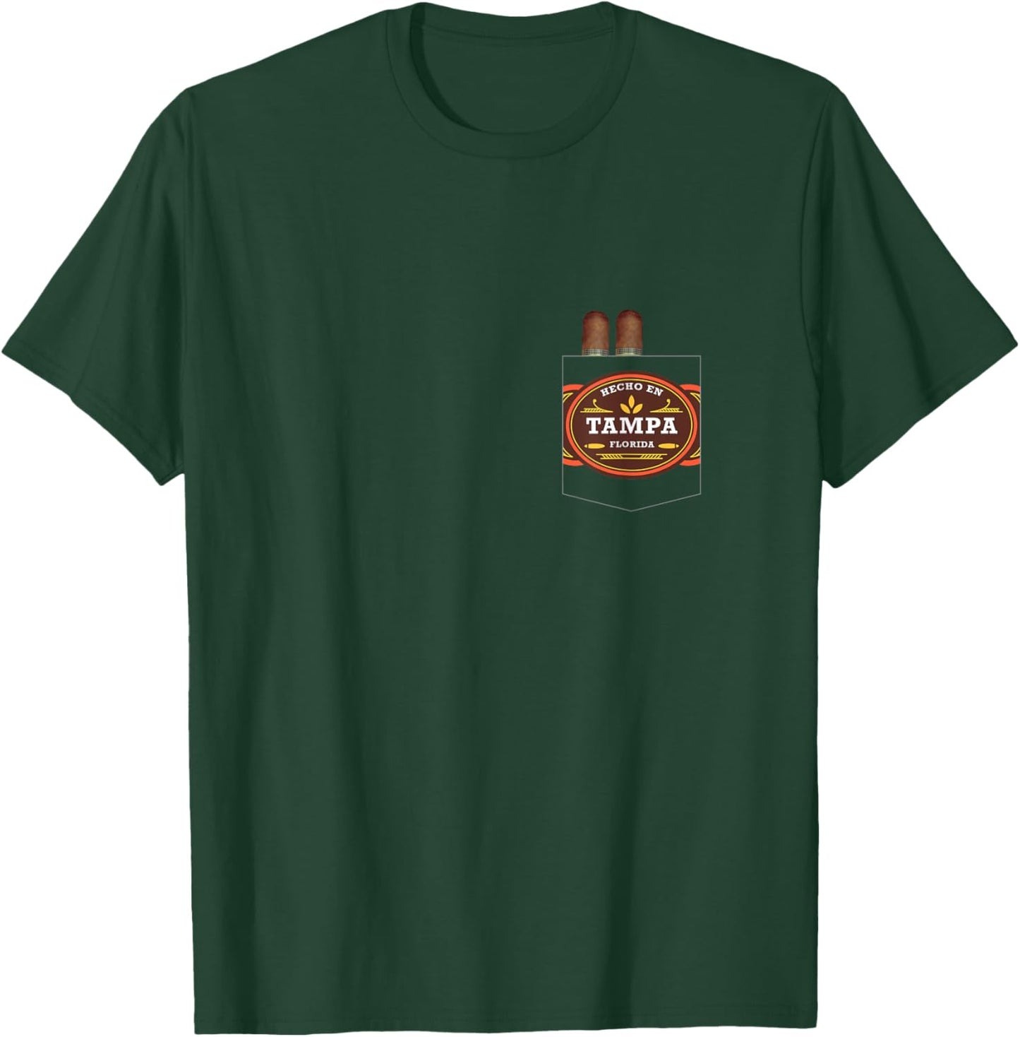 Hecho En Tampa Cigar Lover Ybor City Tampa Florida T-Shirt - T-Shirt | Forest