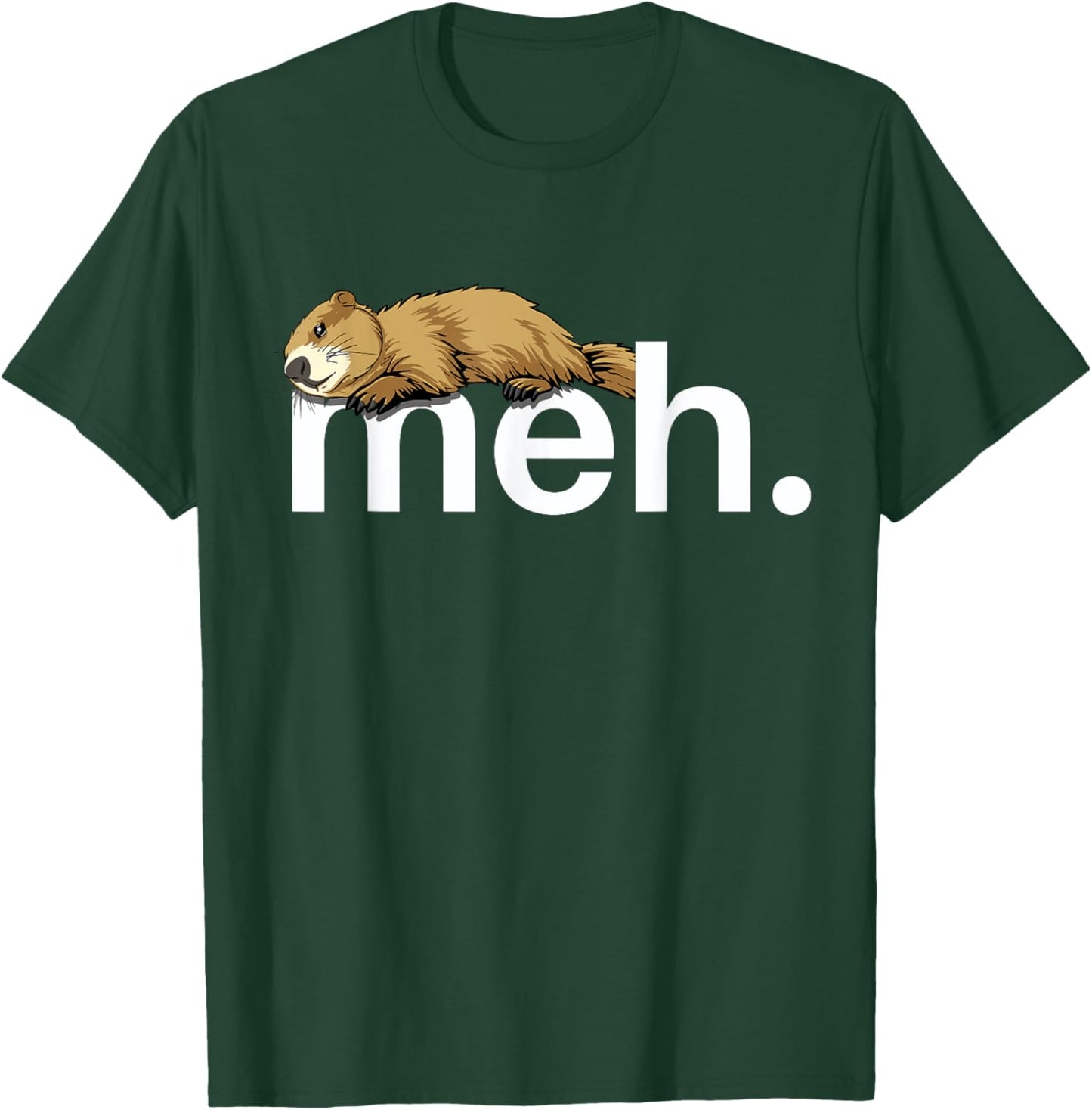 Meh Funny Groundhog Day Groundhog Meme Joke Groundhog T-Shirt - T-Shirt | Forest