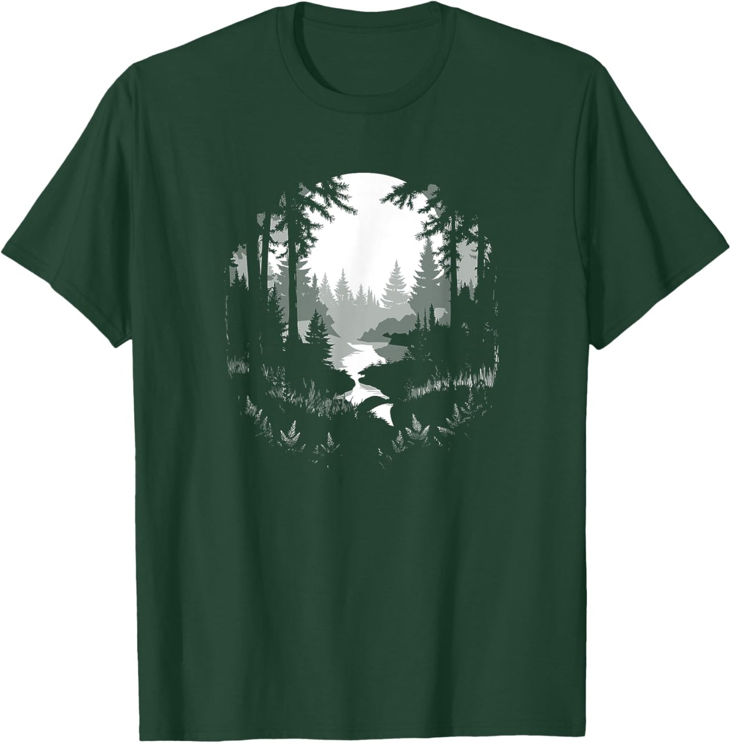 Night Nature Wildlife Trees Outdoor Men Boys Girls T-Shirt - T-Shirt | Forest