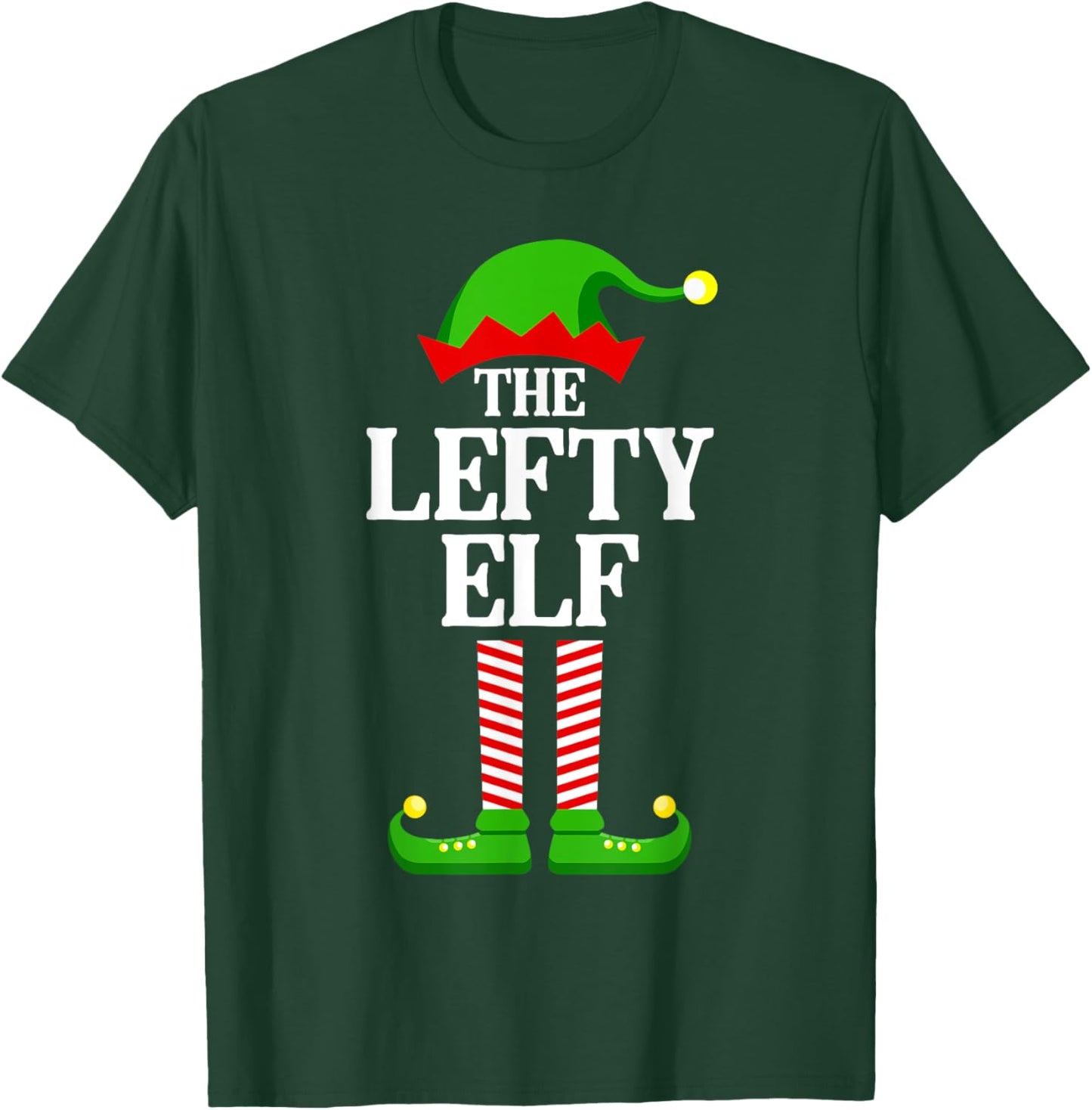Lefty Elf Family Matching Group Funny Christmas T-Shirt - T-Shirt | Forest