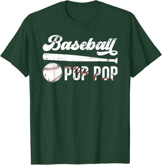 Baseball Pop Pop Of A Baseball Player Pop Pop T-Shirt - T-Shirt | Forest