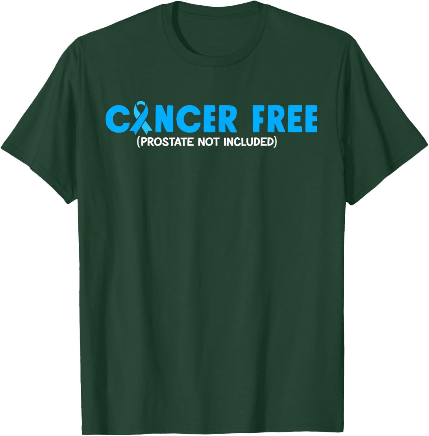 Prostate Cancer Free- Prostate Cancer Awareness Ribbon T-Shirt - T-Shirt | Forest