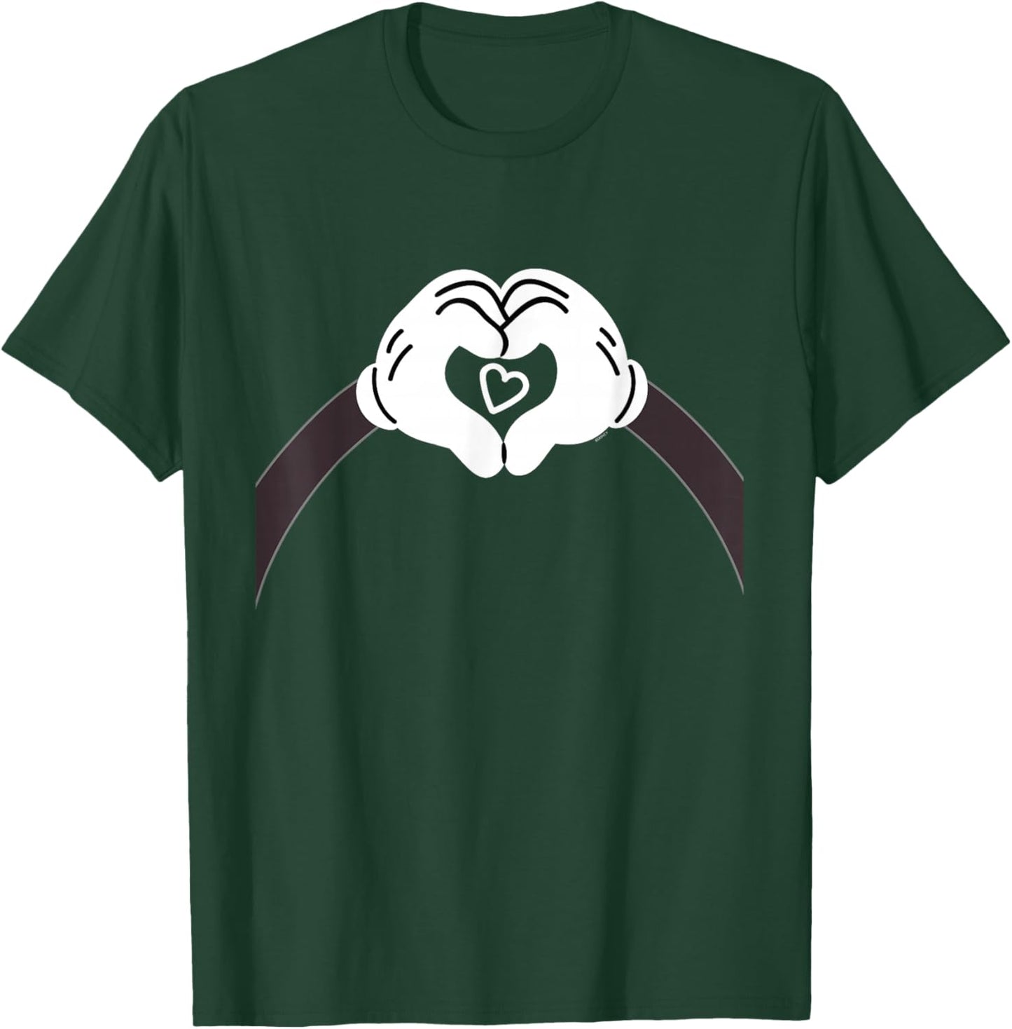 Disney Valentine's Day Mickey Mouse Making Hand Heart T-Shirt - T-Shirt | Forest