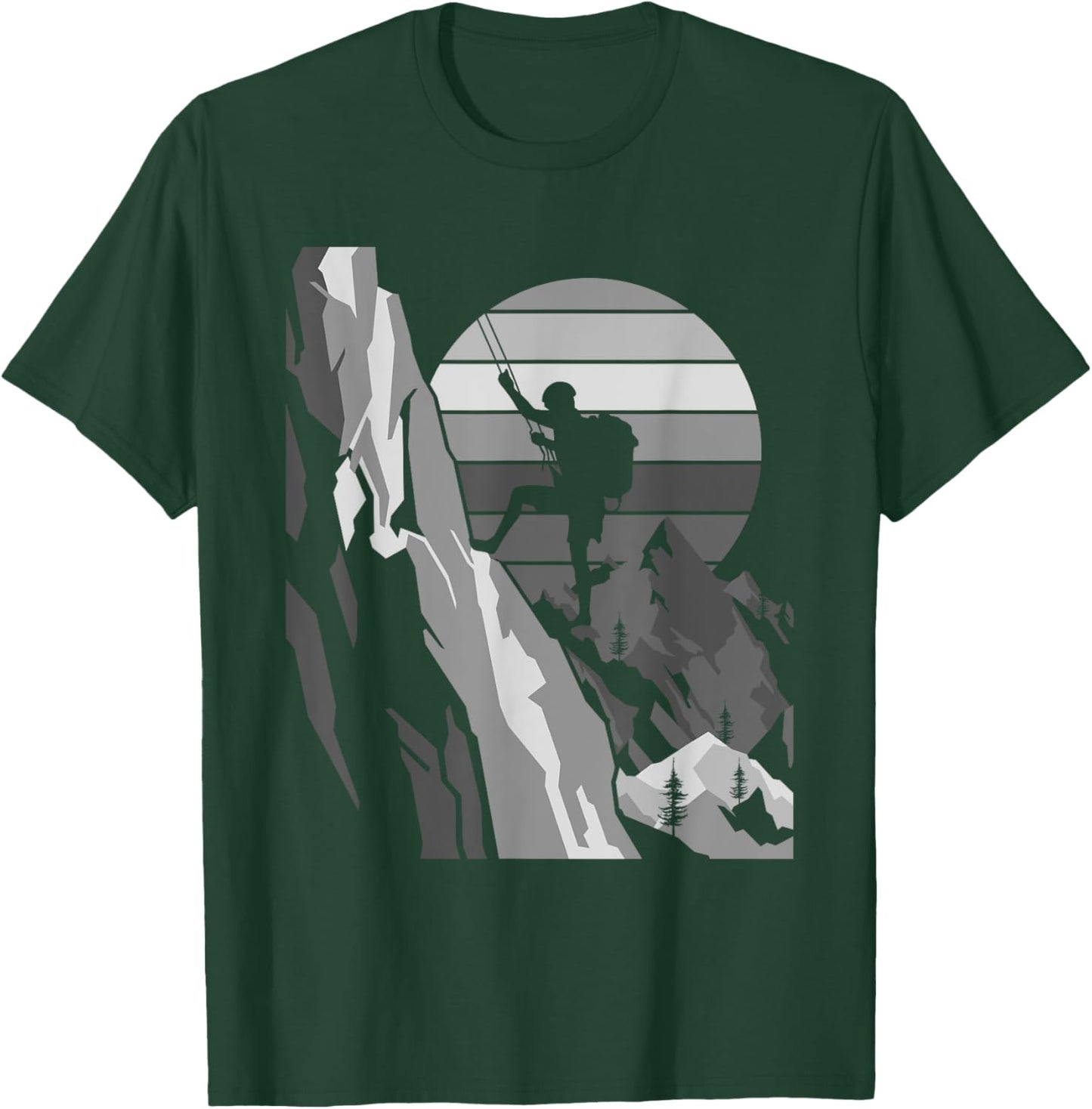 Mountain Climber Funny Rock Climbing Bouldering Men Women T-Shirt - T-Shirt | Forest