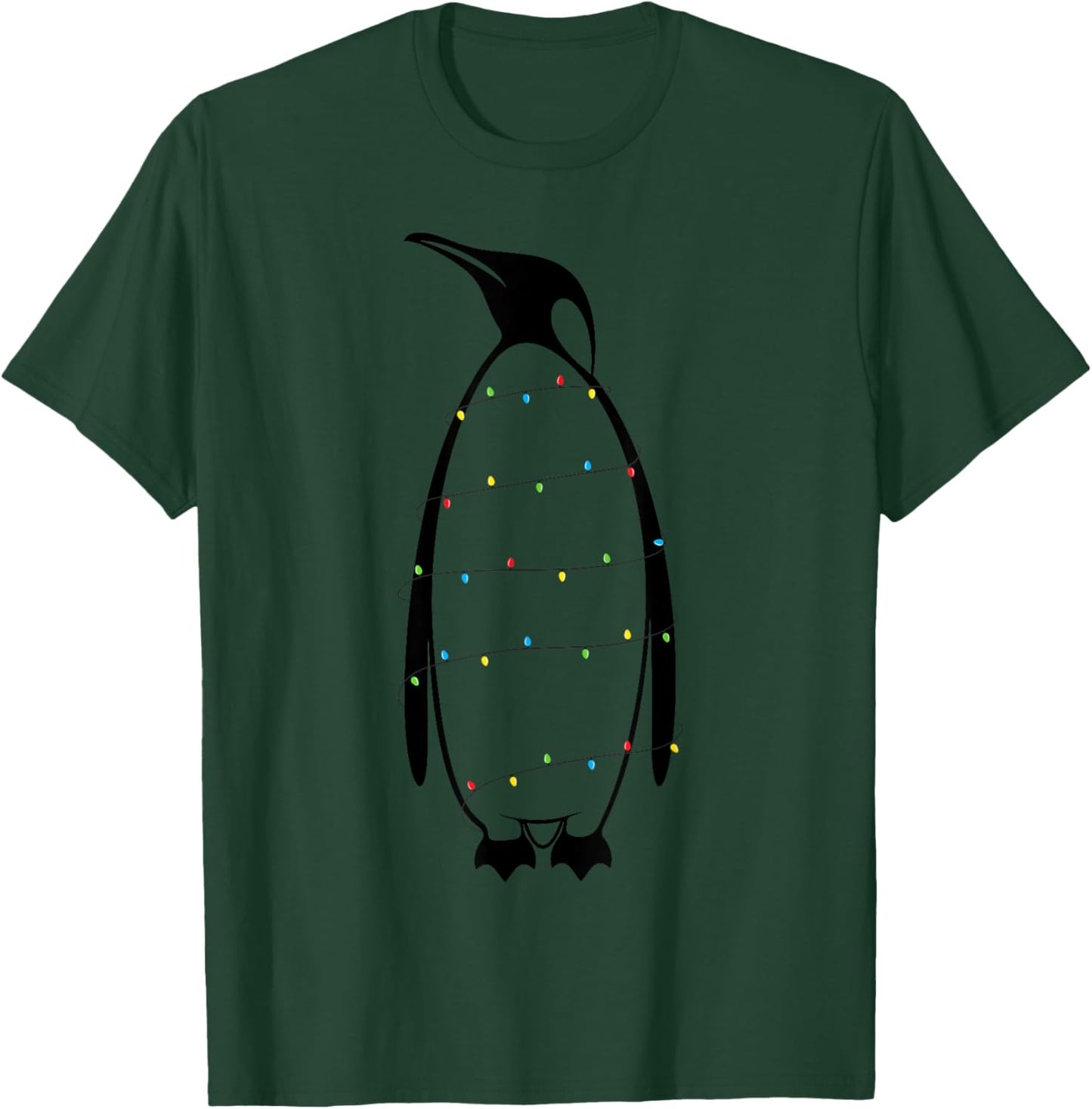 Penguin Pajama Christmas Lights Winter Decor T-Shirt - T-Shirt | Forest