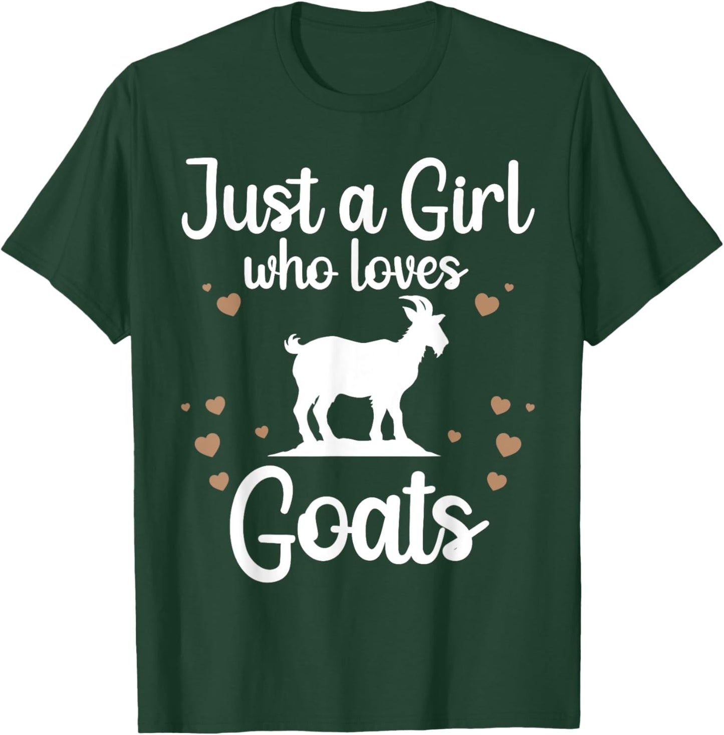 Funny Goat Design For Girls Women Youth Teen Kids Goat Lover T-Shirt - T-Shirt | Forest