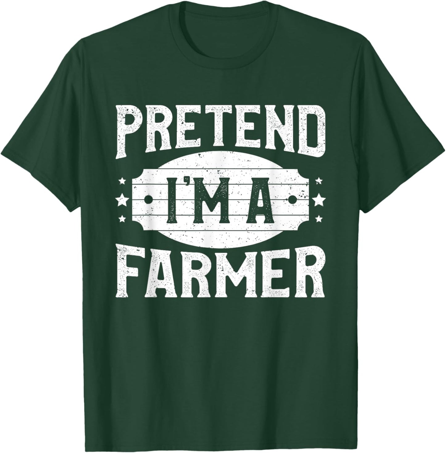 Pretend I'm A Farmer Matching Costume Lazy Halloween Party T-Shirt - T-Shirt | Forest