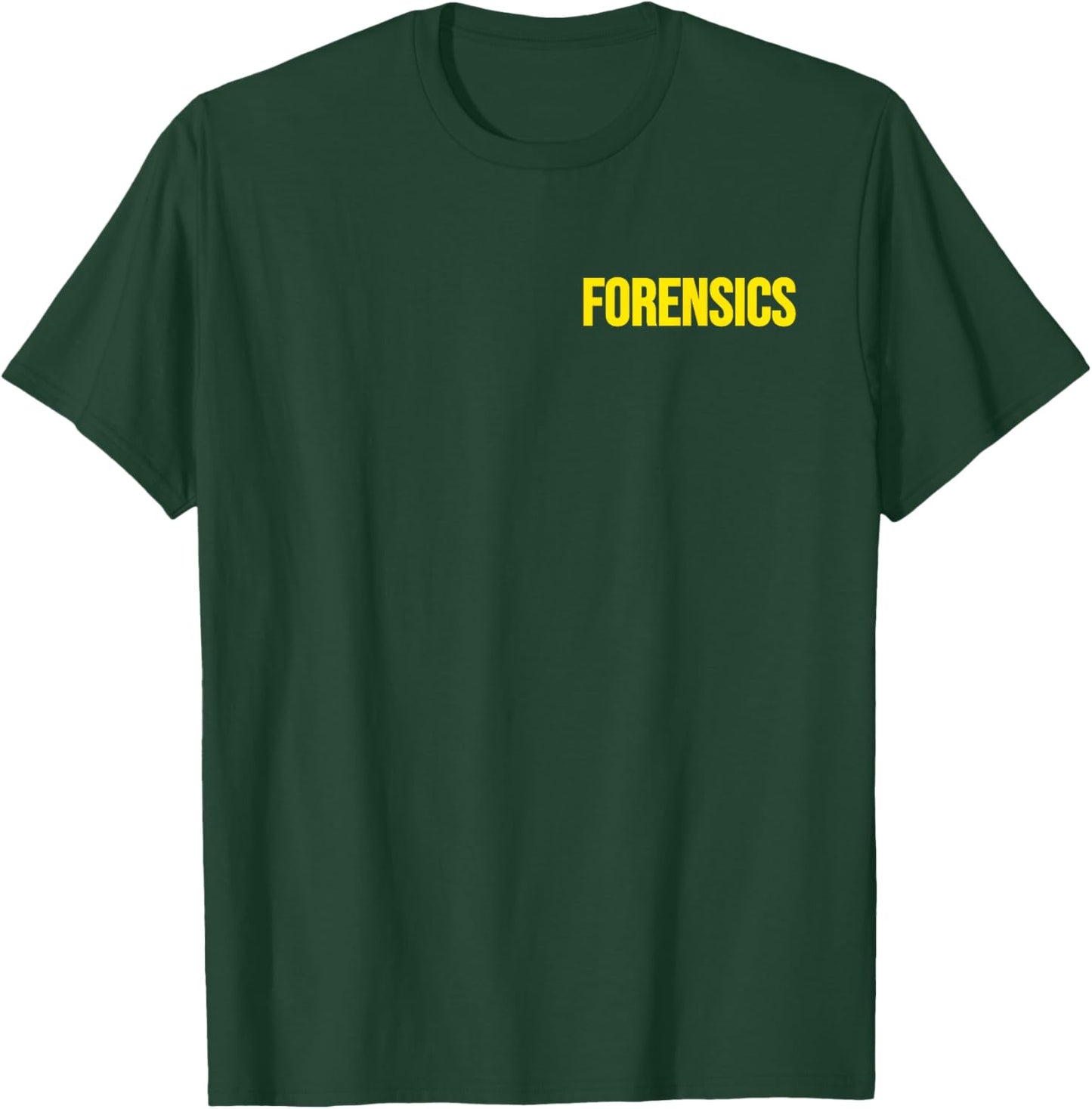Forensics Police Crime Investigator Uniform Costume T-Shirt - T-Shirt | Forest