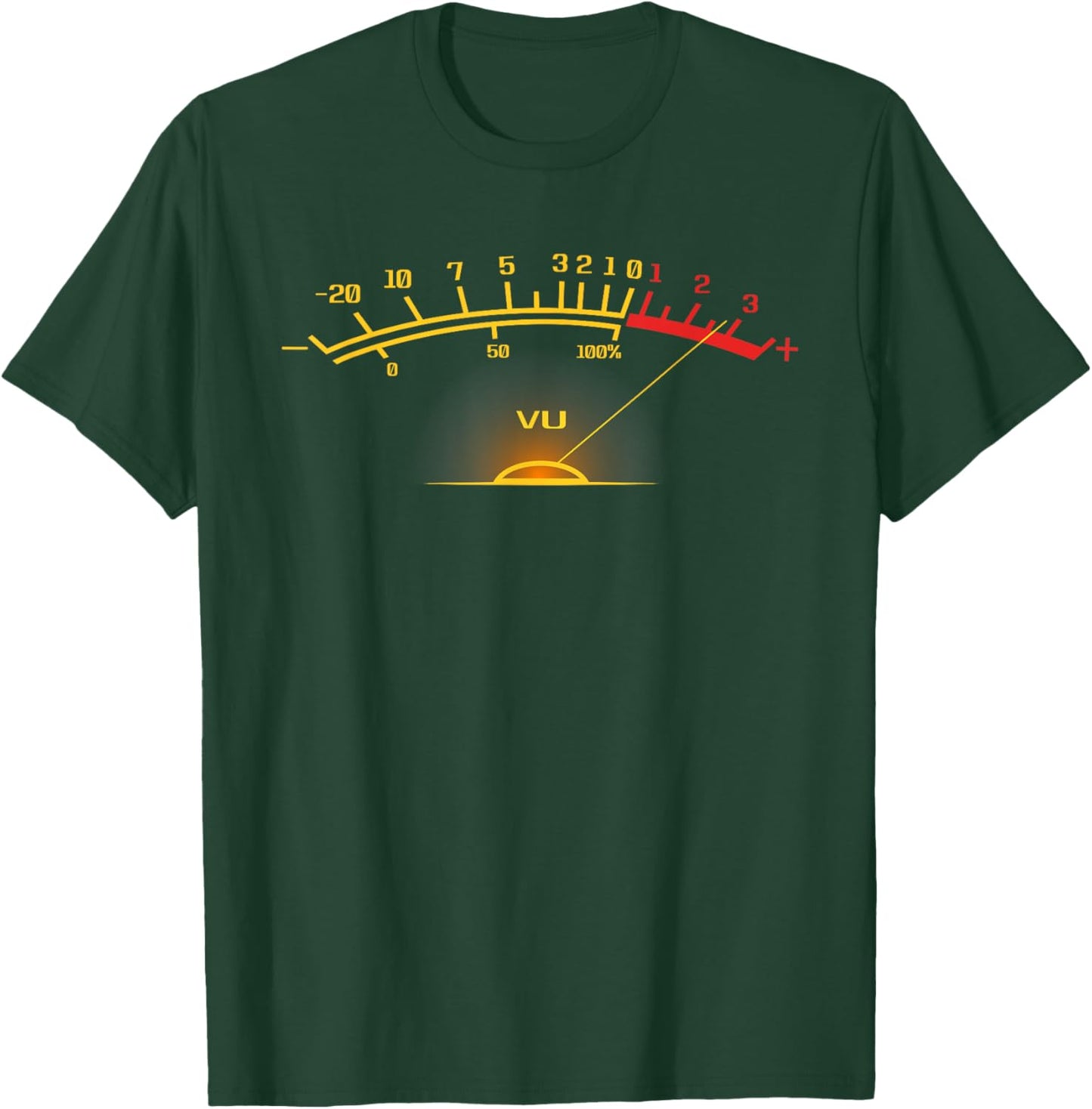 Retro VU Meter Hi-Fi Funny Stereo Sound Audio Engineer T-Shirt - T-Shirt | Forest