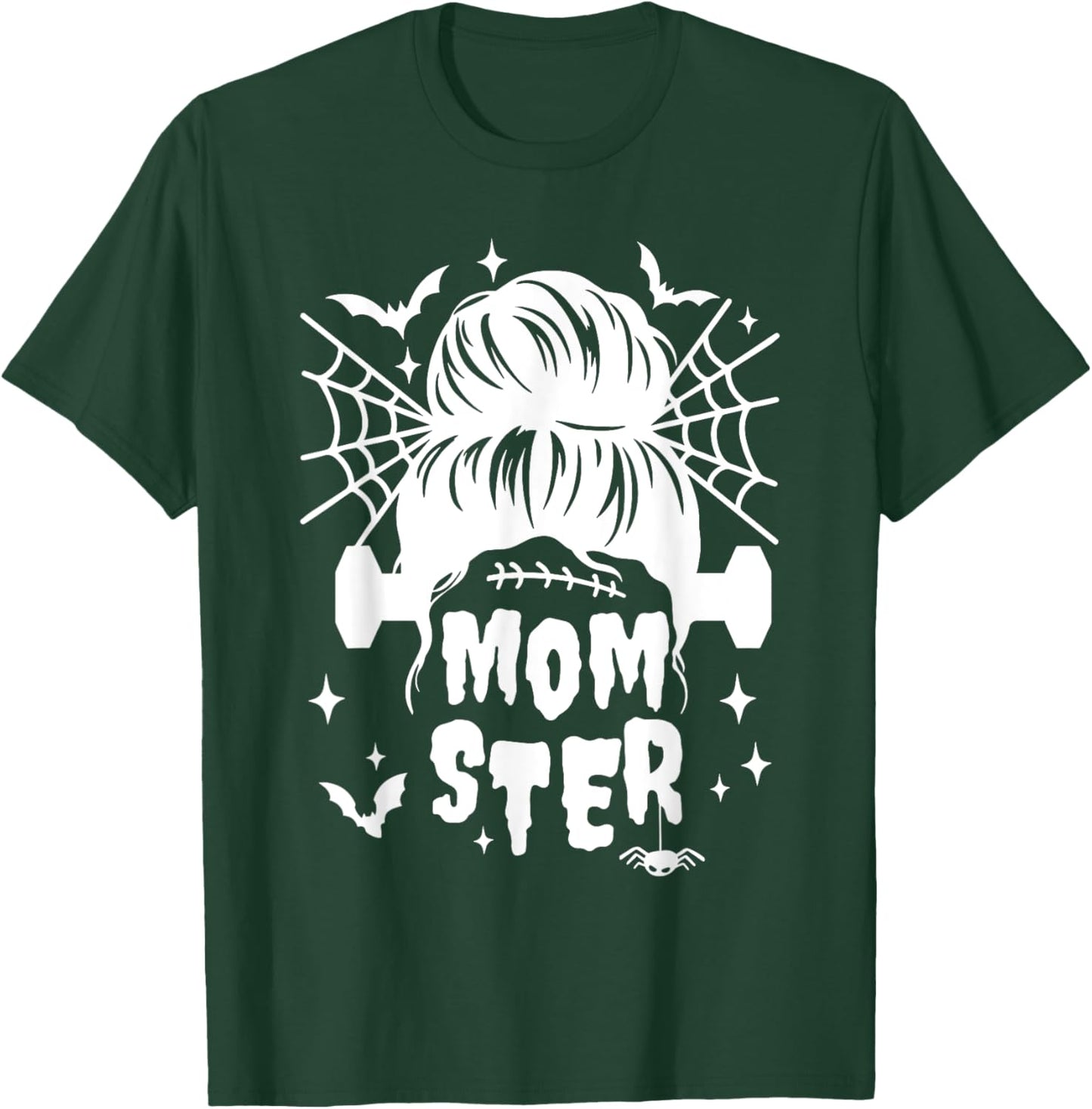 Momster Halloween Mommy Mama Hair Bun /Family Matching Party T-Shirt - T-Shirt | Forest