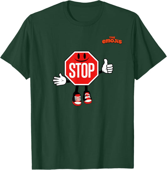 Emoji Stop Sign Thumb Up T-Shirt - T-Shirt | Forest
