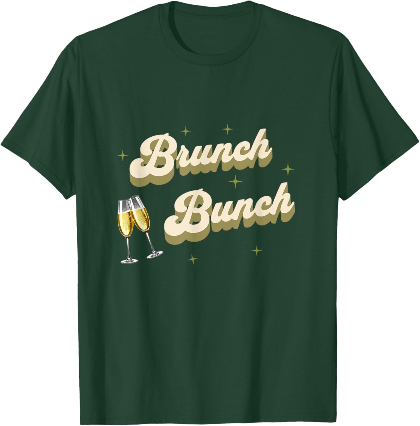 Brunch Bunch Funny Sunday Foodie Retro Group Besties T-Shirt - T-Shirt | Forest