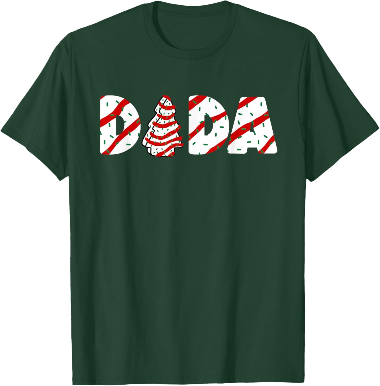 Christmas Tree Cake Matching Family Party Pajama Dada T-Shirt - T-Shirt | Forest