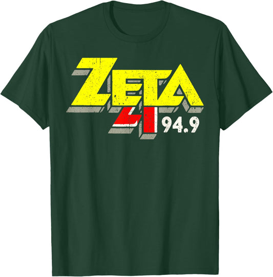 Funny Zeta 94 Rock Music Fans Distressed Retro Radio Classic T-Shirt - T-Shirt | Forest