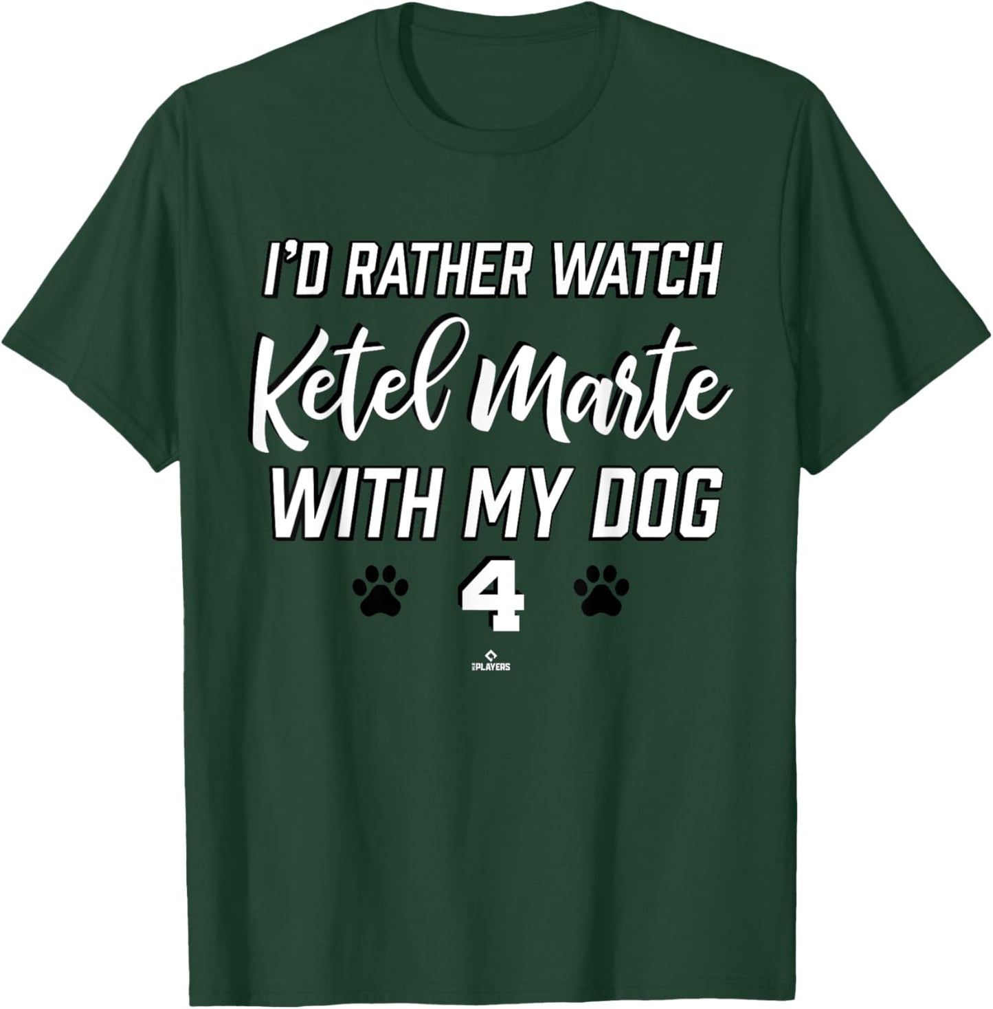 With My Dog Ketel Marte Arizona Baseball MLBPA Women Kids T-Shirt - T-Shirt | Forest