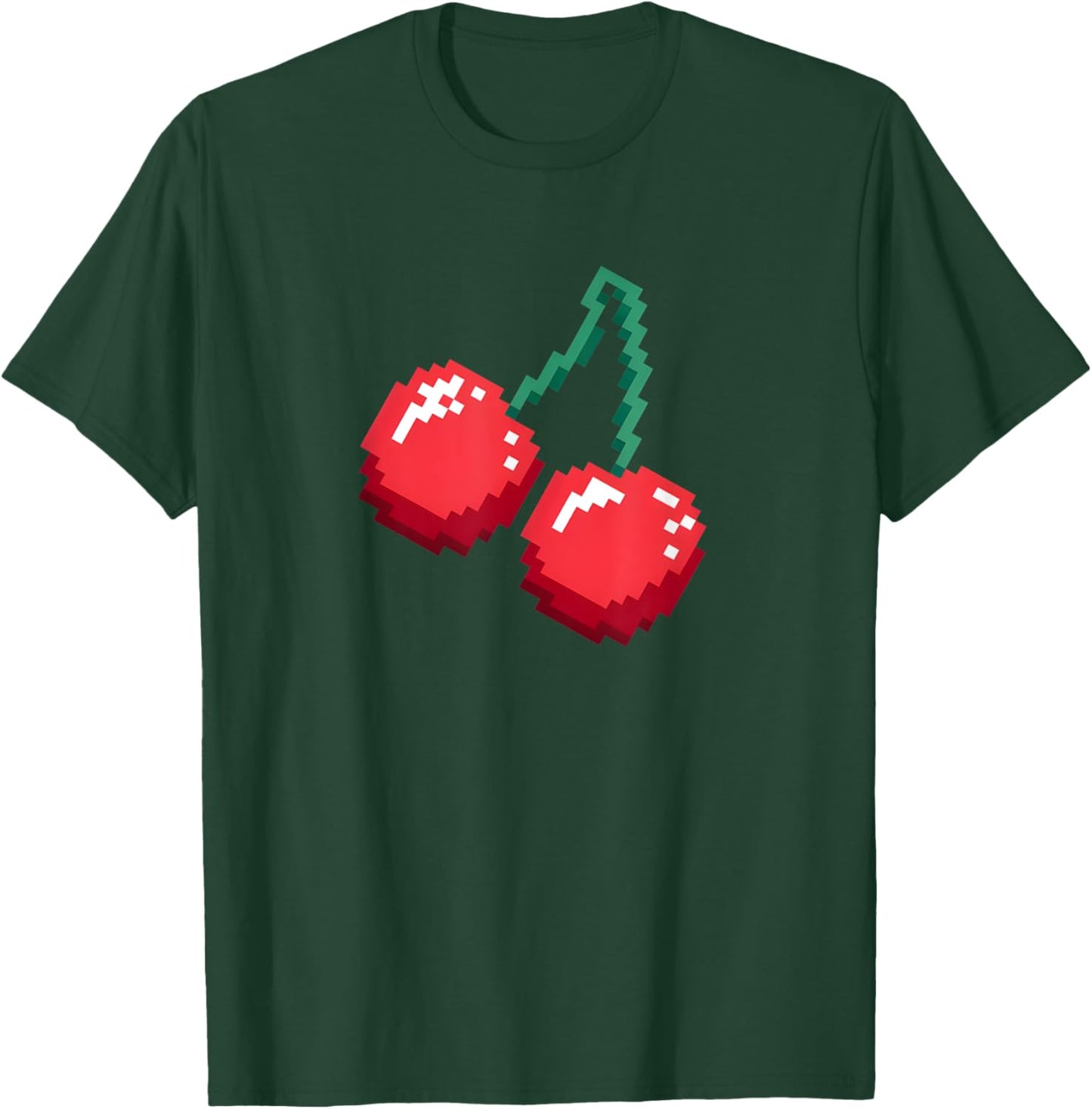 Pixel Cherries 80s Video Game Halloween Costume T-Shirt - T-Shirt | Forest