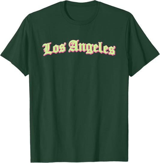 90s Retro Los Angeles Souvenir Men Women Kids Vintage LA T-Shirt - T-Shirt | Forest