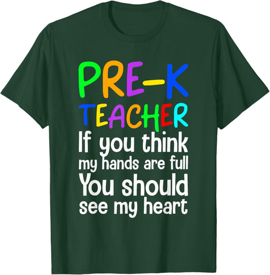 Pre-K Teacher Design Women Pre Kindergarten Teacher T-Shirt - T-Shirt | Forest