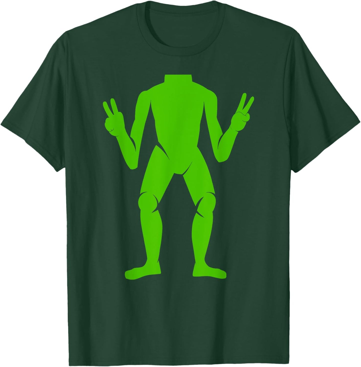 Green Alien UFO Body Lazy Halloween Costume Last Minute UFO T-Shirt - T-Shirt | Forest