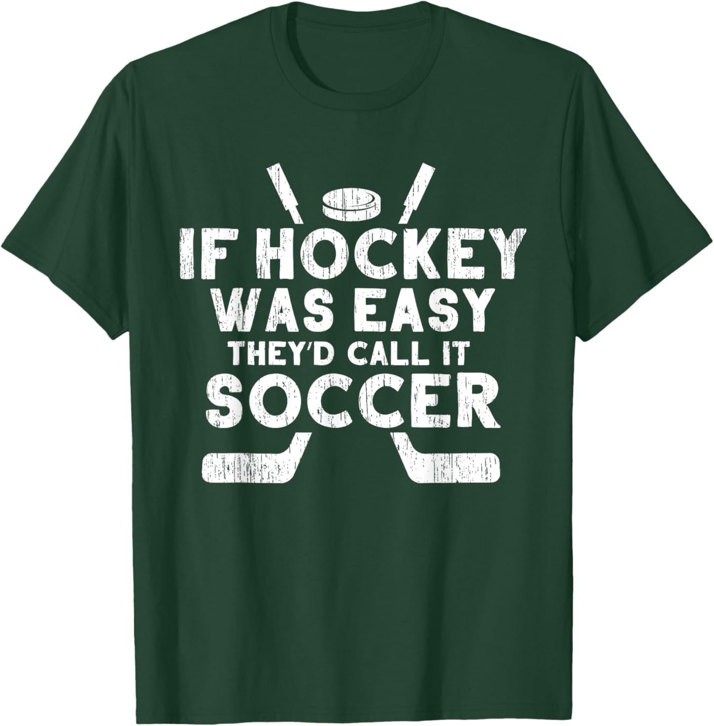 Funny Ice Hockey Player Goalie Sports Gift Men Women Kids T-Shirt - T-Shirt | Forest