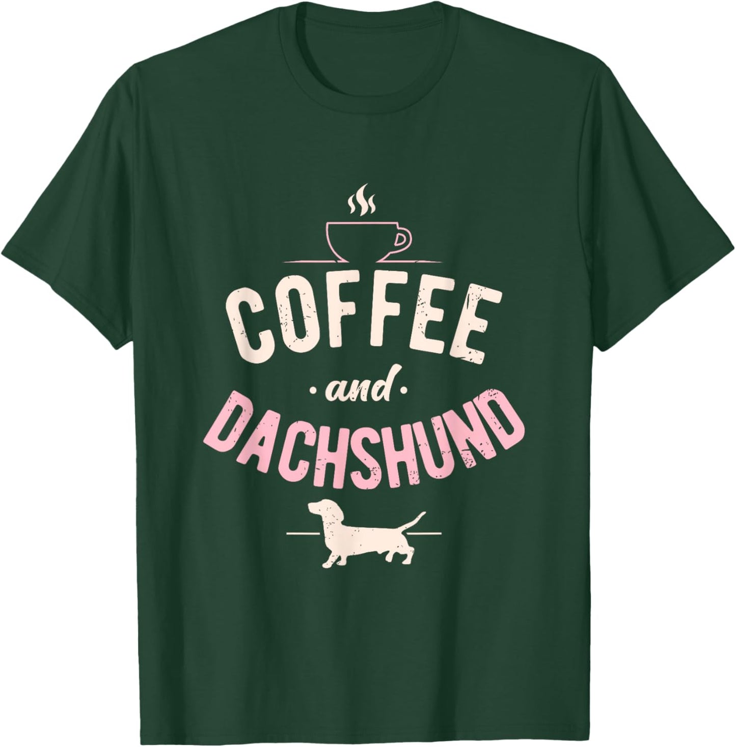 Weenie Dog Lover Coffee And Dachshund Men Women T-Shirt - T-Shirt | Forest