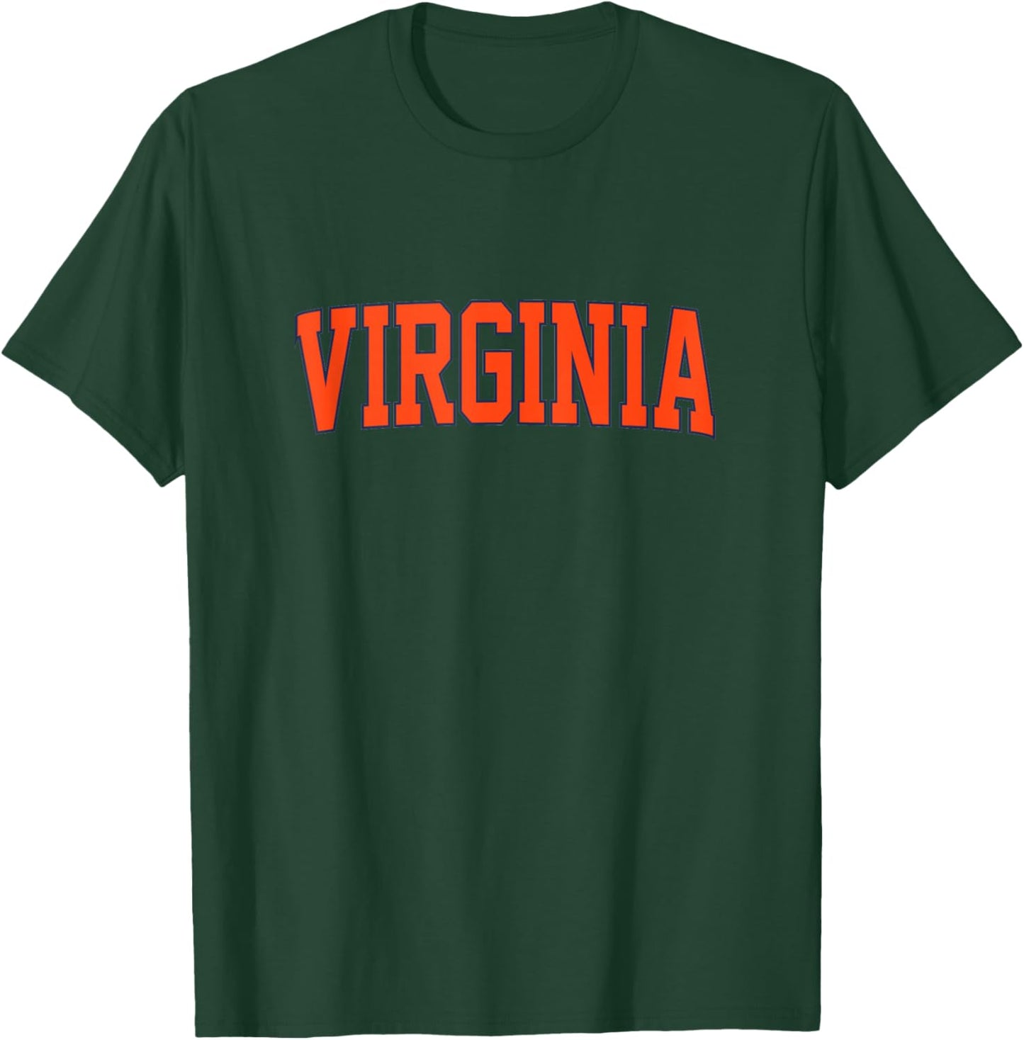 Retro Virginia Vintage Virginia Blue Orange Throwback T-Shirt - T-Shirt | Forest