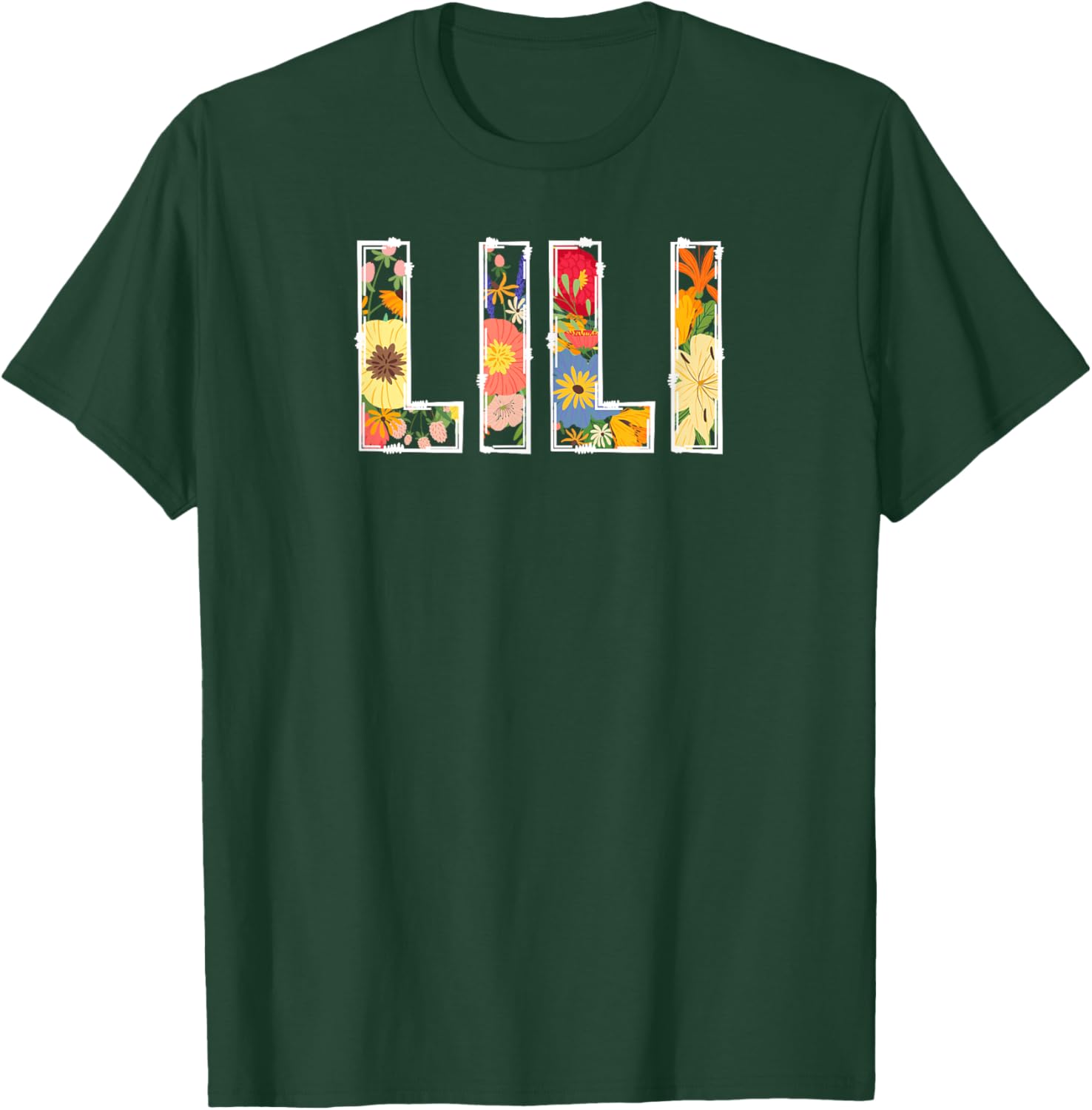 Lili Flowers Lili Grandma Lili Grandmother T-Shirt - T-Shirt | Forest