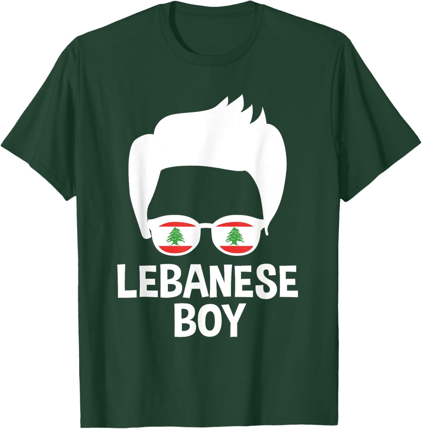 Lebanese Boy Messy Hair Lebanon Pride Lebanese Boys T-Shirt - T-Shirt | Forest