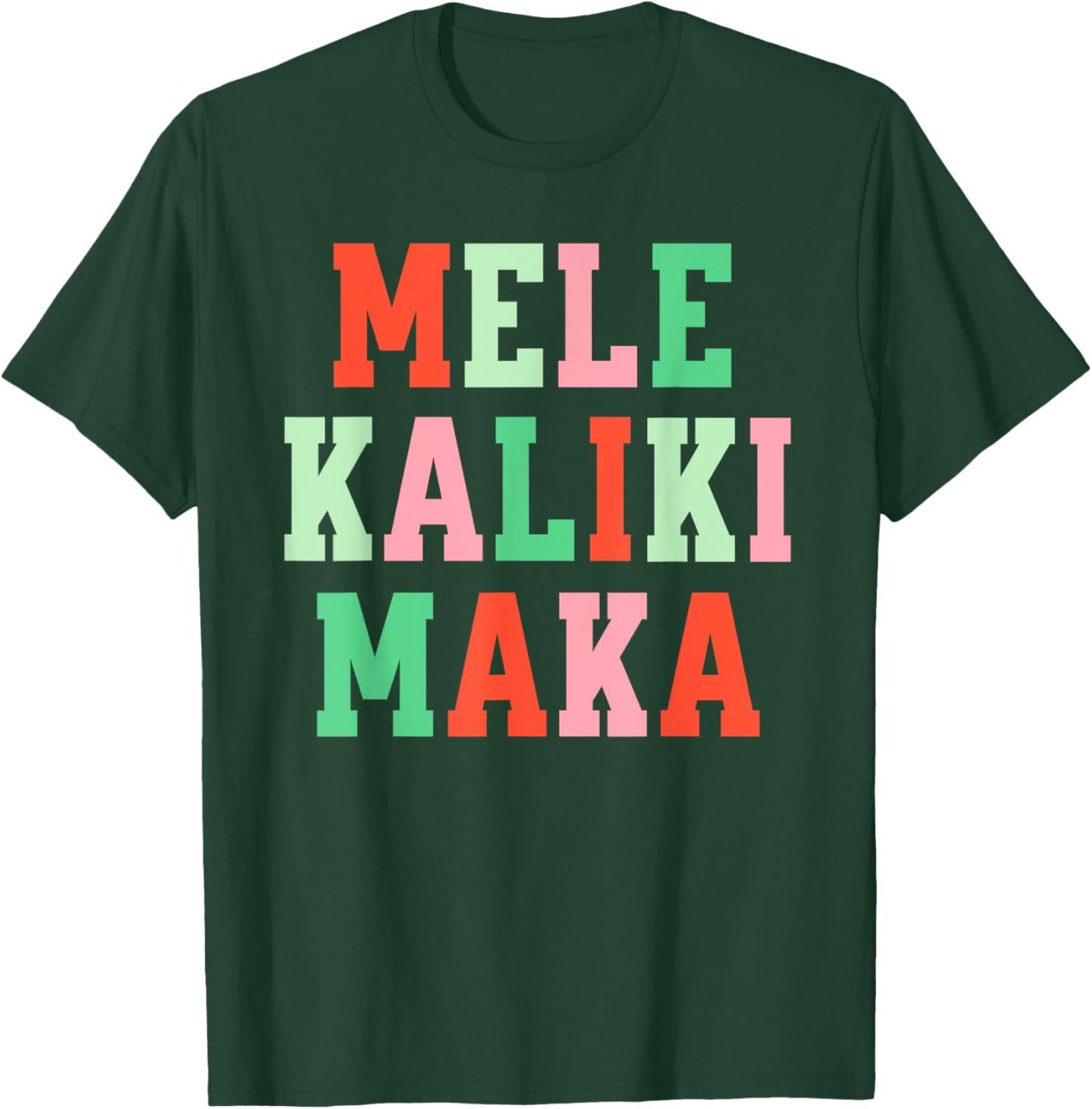 Retro Mele Kalikimaka Hawaii Hawaiian Tropical Christmas T-Shirt - T-Shirt | Forest