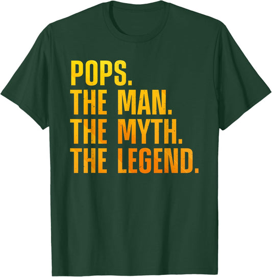 Best Pops Design For Grandpa Grandfather From Grandkids Pops T-Shirt - T-Shirt | Forest