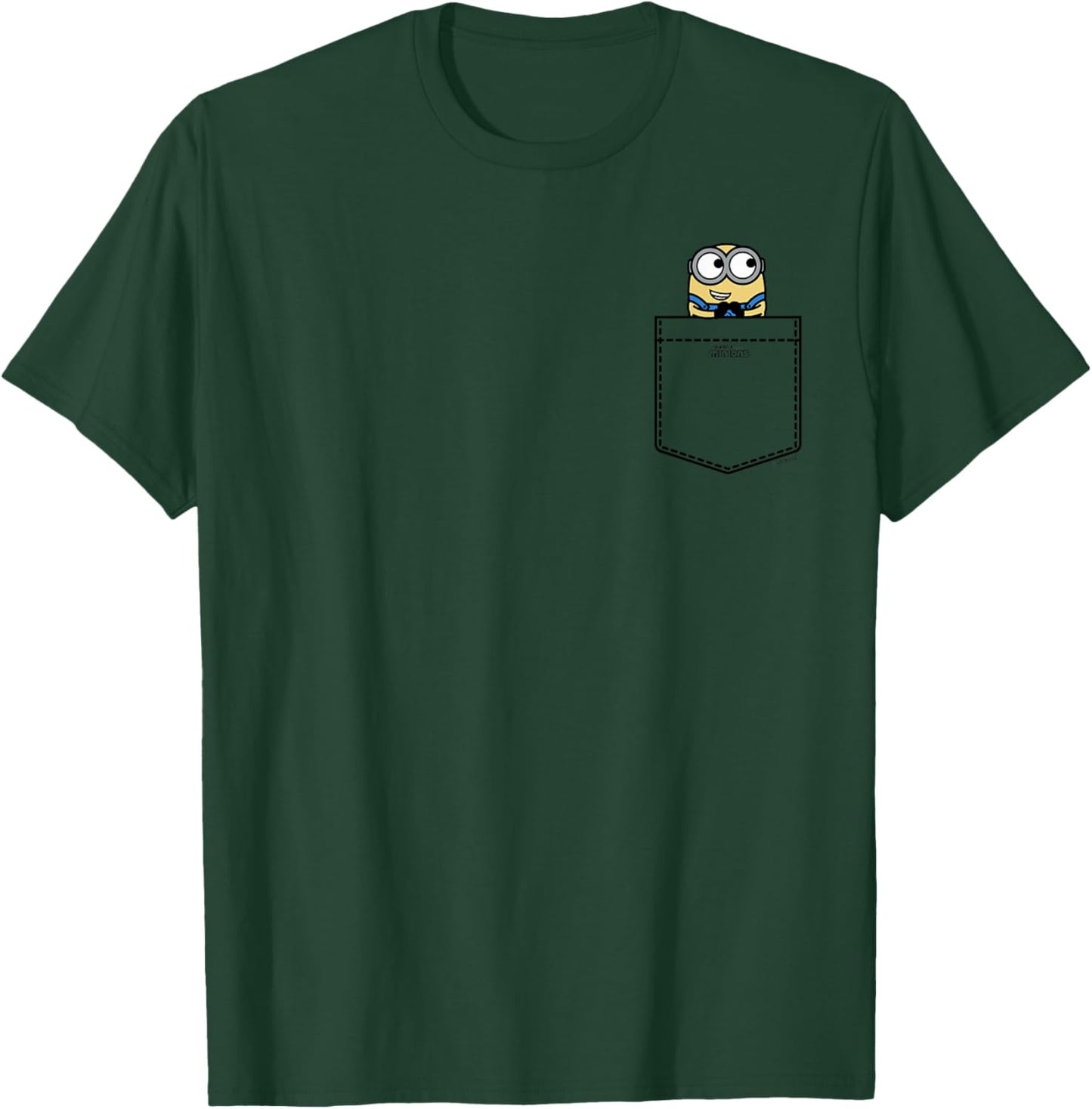 Minions Bob Mischievous Smile Pocket Hit T-Shirt - T-Shirt | Forest