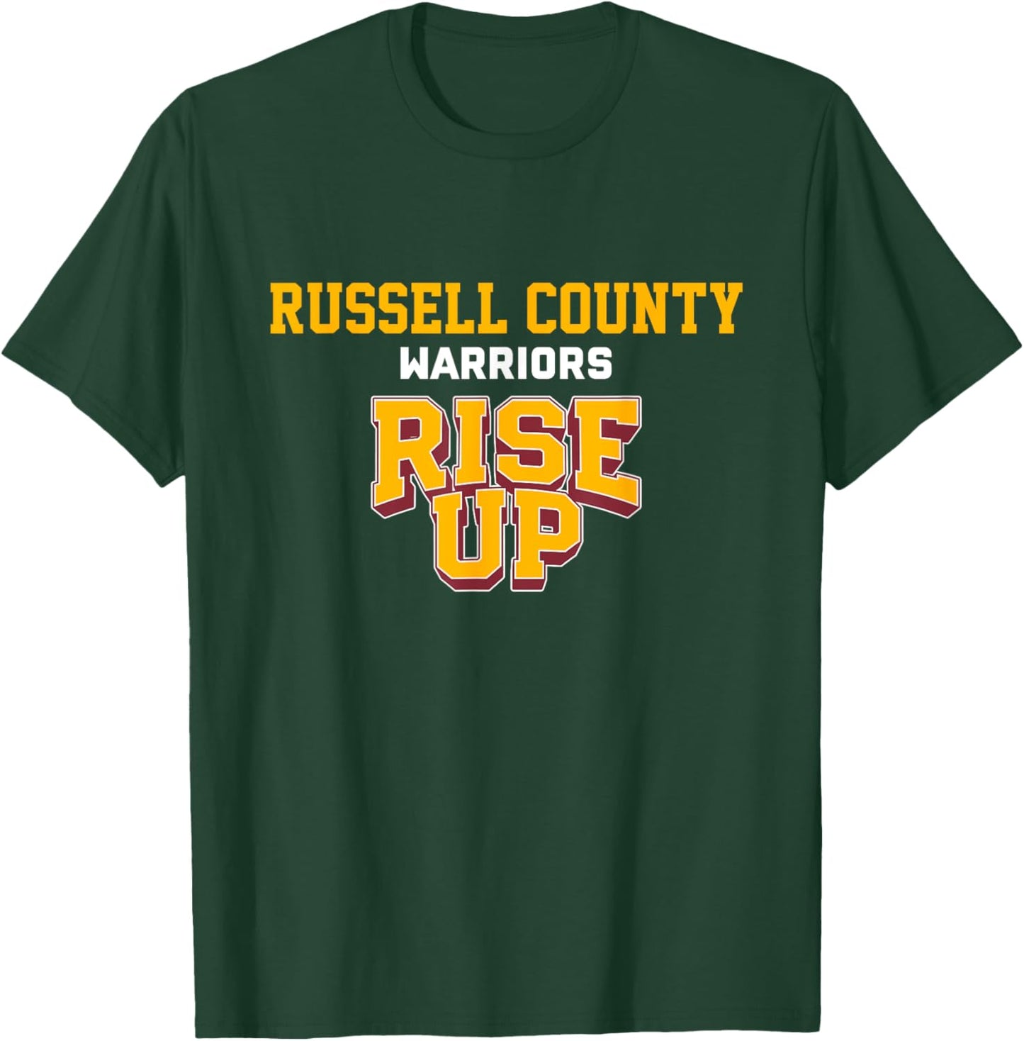 Russell County Warriors Rise Up HS T-Shirt - T-Shirt | Forest